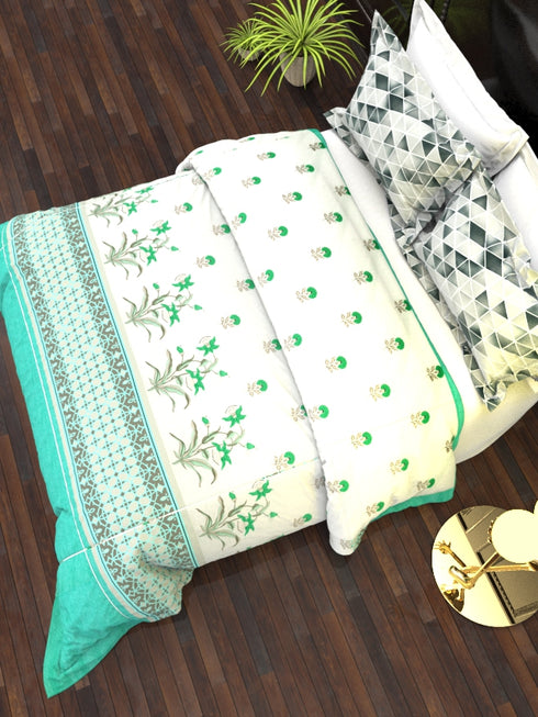 The White Moss DC London Double Bed 100% Cotton bedsheet with 2 pillow covers